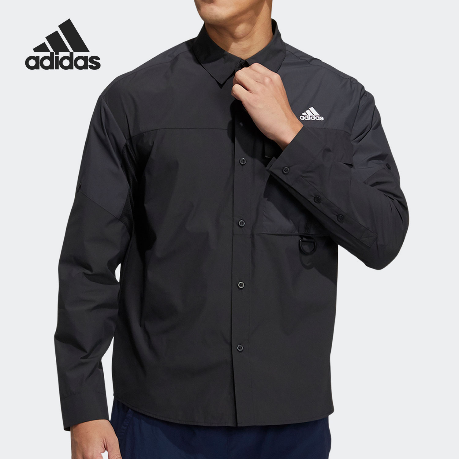 Adidas/阿迪达斯正品UTL LS SHIRTS 情侣款户外运动衬衫 H13776