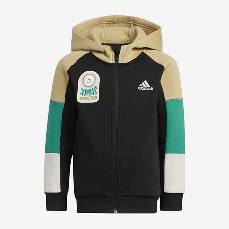 阿迪达斯小童运动加绒连帽外套