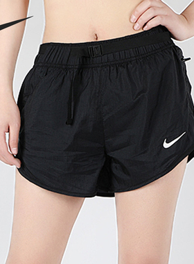 Nike/耐克正品女子LOGO时尚梭织训练透气跑步运动短裤CV8279