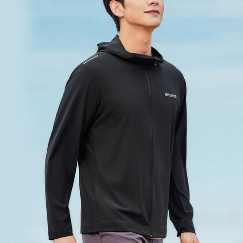 Skechers/斯凯奇正品春秋款男士拉链简约针织连帽外套P225M155