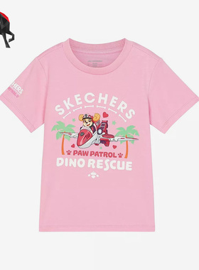 Skechers/斯凯奇正品夏季儿童运动汪汪队联名短袖T恤L222G069