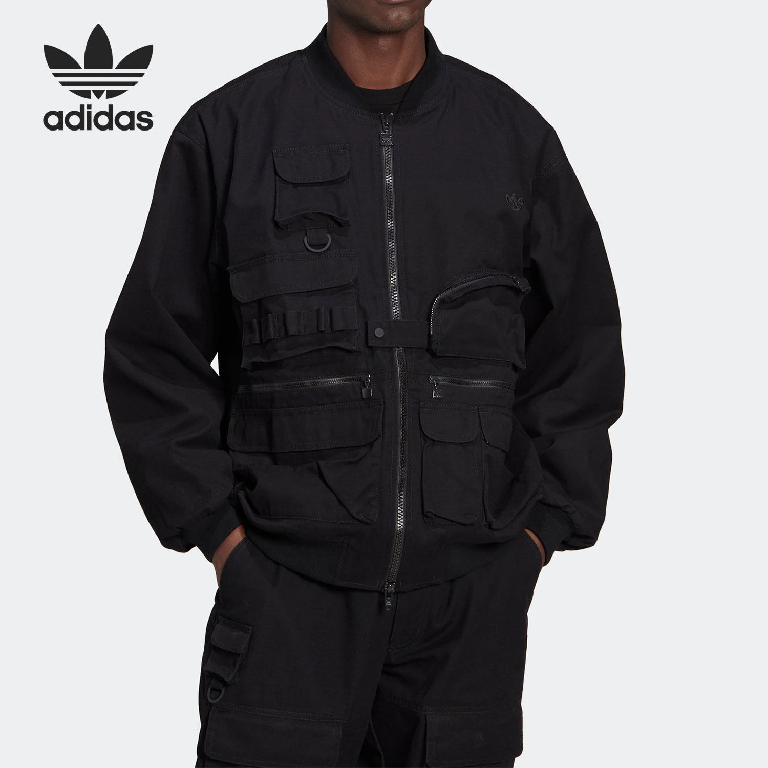 Adidas/阿迪达斯官方正品当季新款三叶草男女运动夹克外套HD4800