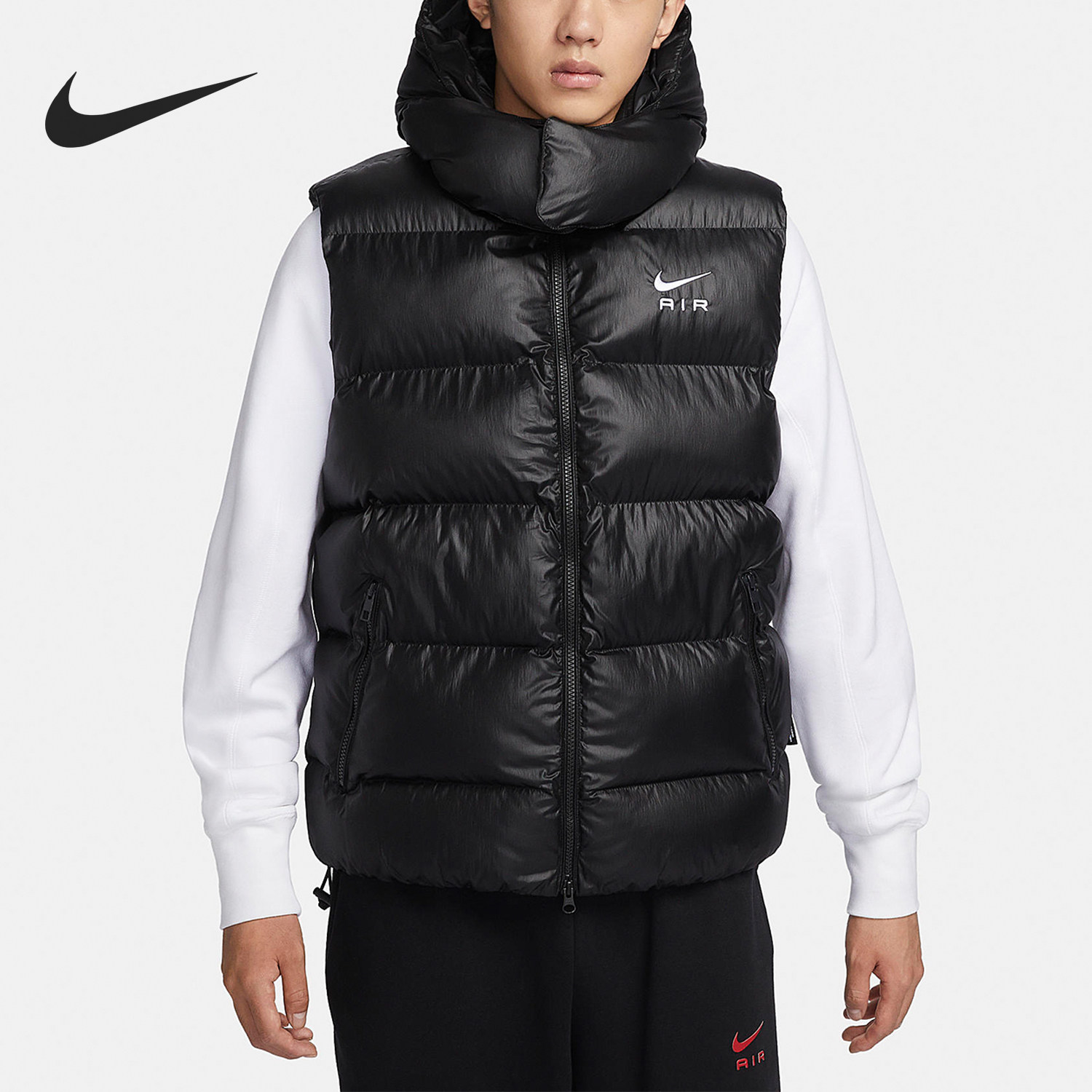 Nike/耐克正品冬季新款男子保暖连帽运动马甲FD6428