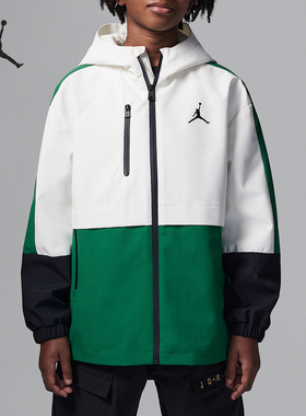 Nike/耐克正品JORDAN大童拼接宽松图案时尚外套IF8903-302