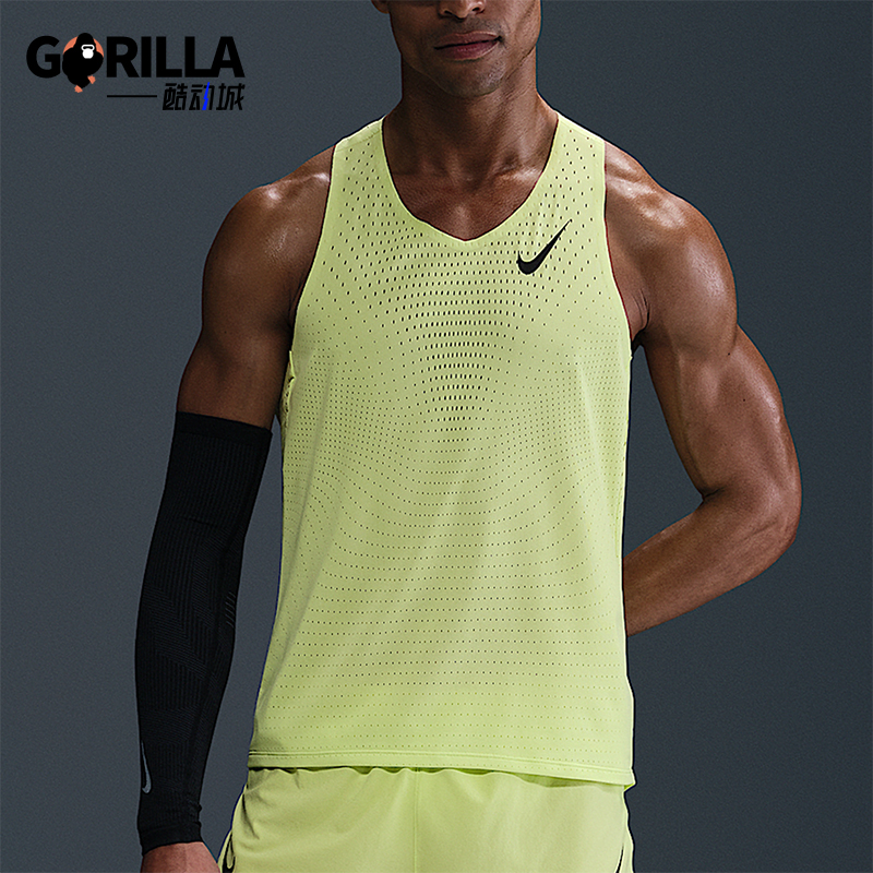 Nike/耐克正品2025 Dri-FIT男士比赛网眼跑步背心T恤FN4231-736