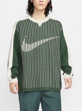 Nike/耐克正品2026年男士条纹宽松休闲经典针织毛衣II1197-323
