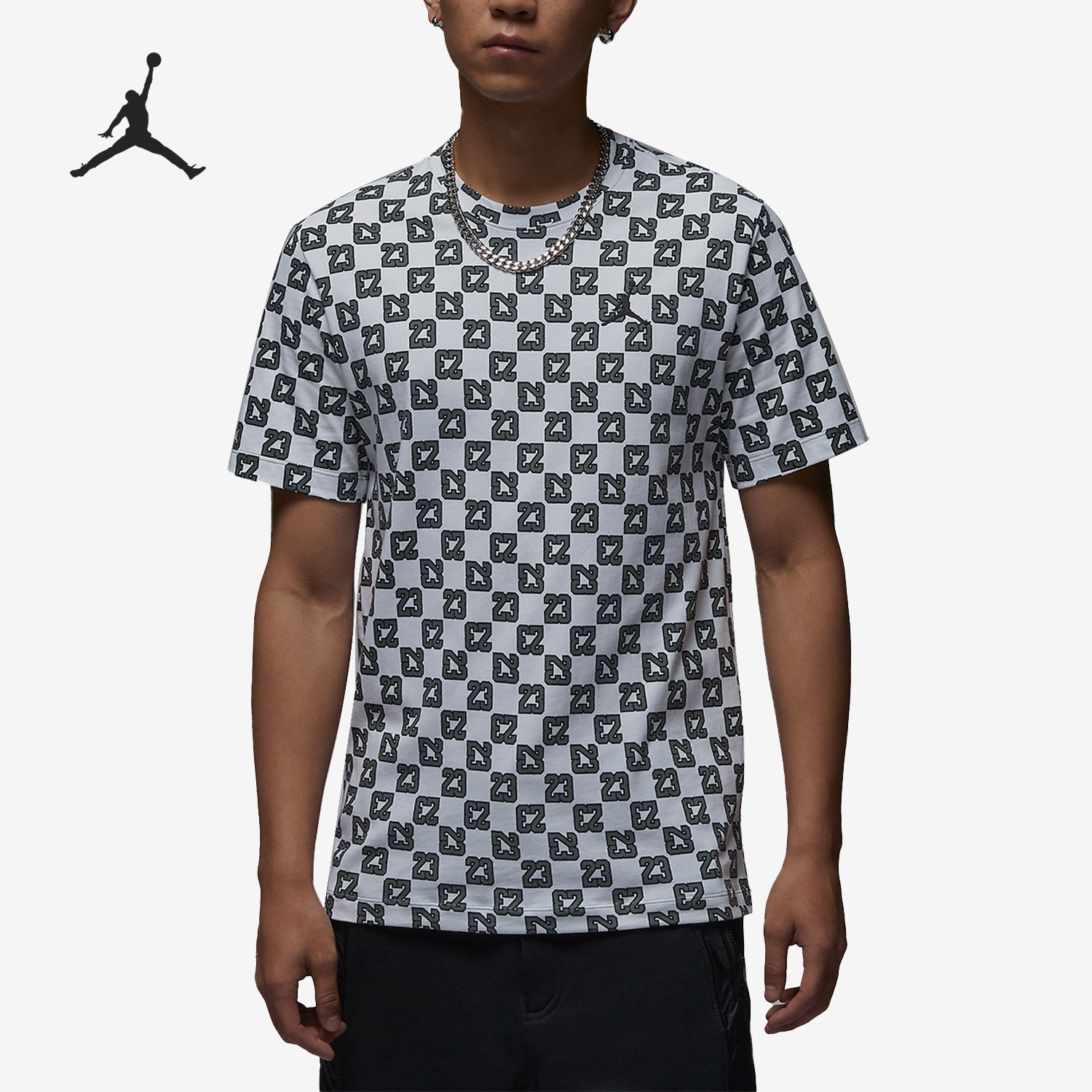 Nike/耐克正品新款男子宽松透气满印圆领运动短袖T恤FB7390