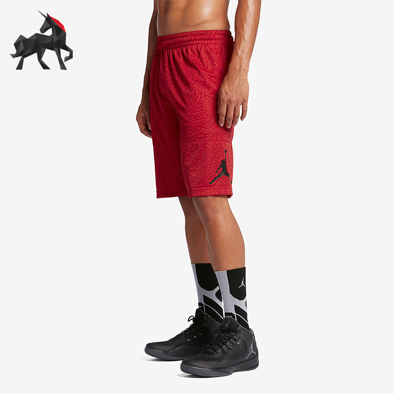 Nike/耐克正品JORDAN男士经典爆裂纹篮球运动训练短裤 831373-687