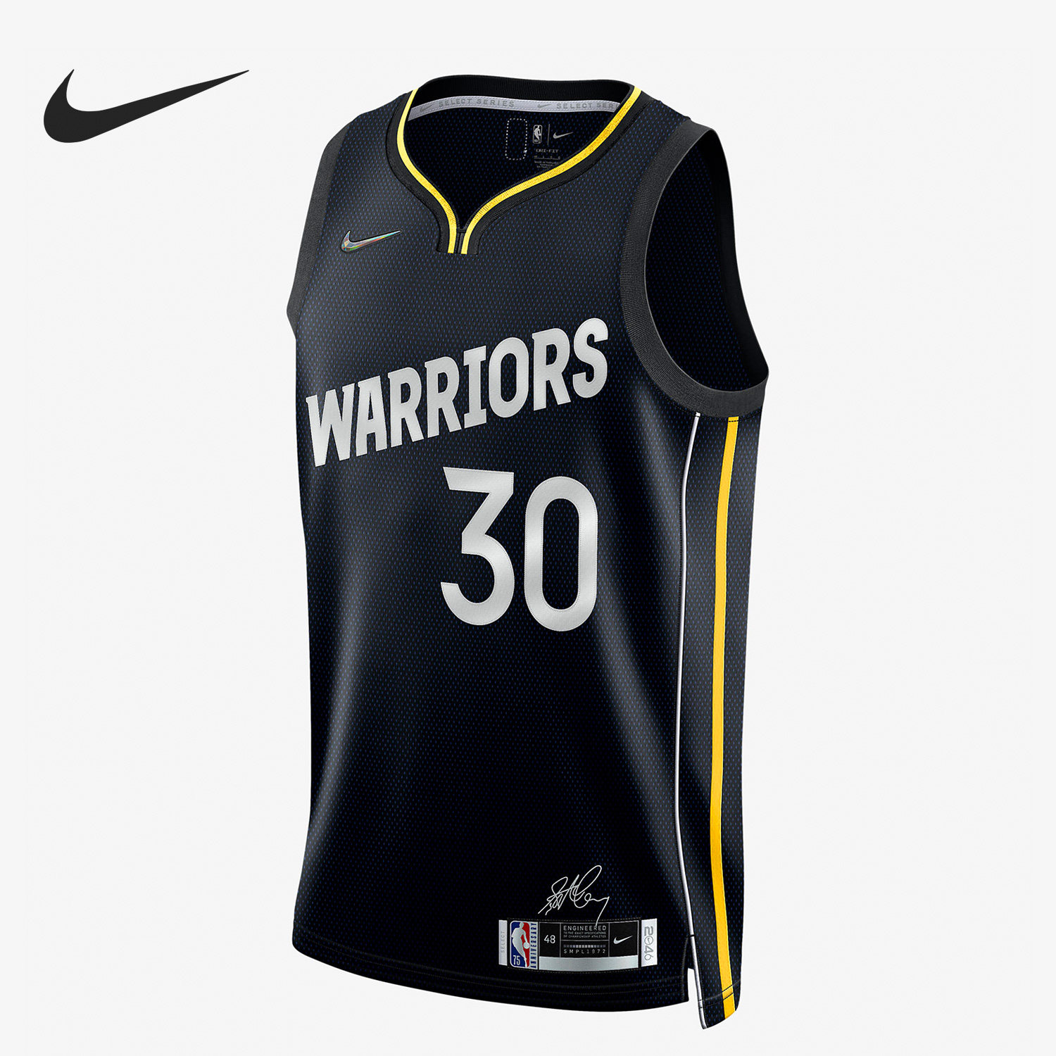Nike/耐克正品金州勇士队男子运动休闲透气无袖球衣 DH8056-010图片