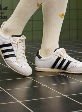 Adidas/阿迪达斯正品三叶草女士复古系带透气薄底休闲鞋KJ3959