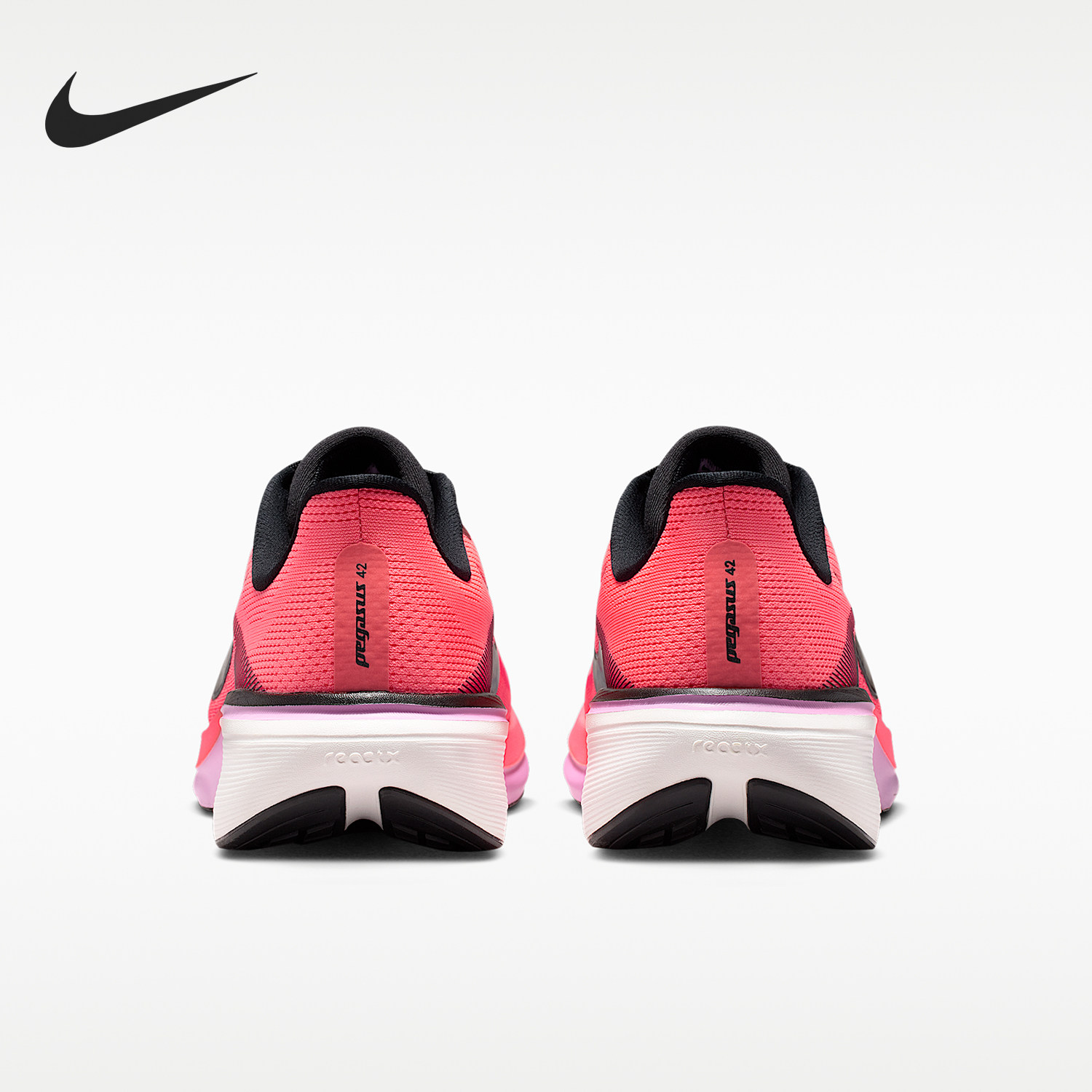 Nike/耐克官方正品Pegasus42新款女熔岩粉黑色鞋跑步鞋IB1881-602
