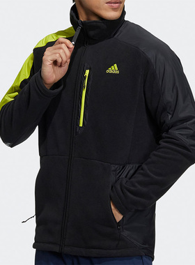 Adidas/阿迪达斯正品男子运动保暖立领夹克外套H13805