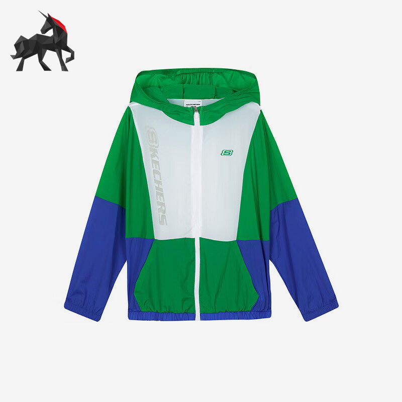 斯凯奇儿童休闲运动连帽外套