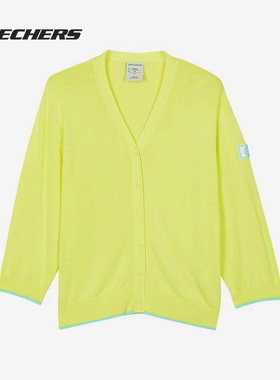 Skechers/斯凯奇正品年新款V领女子针织运动夹克外套L221W156