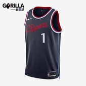 Nike 422 圆领透气运动背心T恤FQ4702 耐克正品 洛杉矶快船队男士