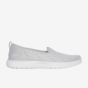 Skechers 斯凯奇正品 防滑耐磨新款 女士印花网布一脚蹬轻质运动鞋