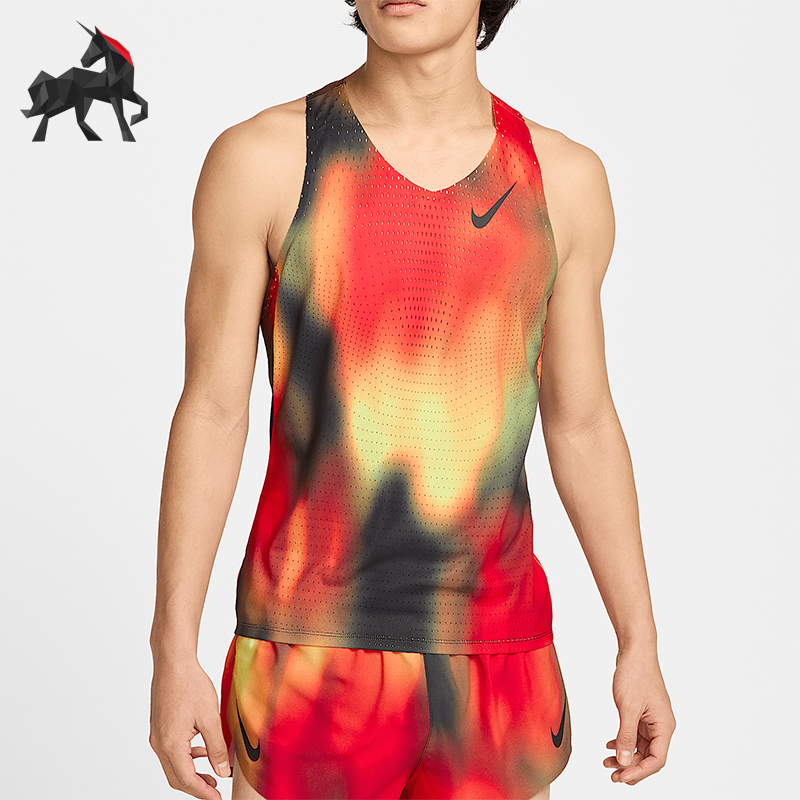 Nike/耐克正品夏季新款男士时尚跑步透气运动背心HJ3381-736