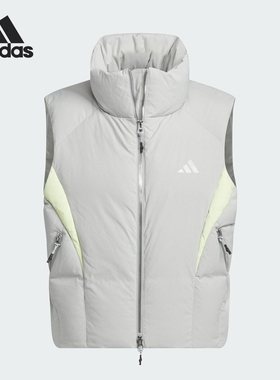 Adidas/阿迪达斯官方正品新款男士保暖宽松羽绒背心马甲JI8754