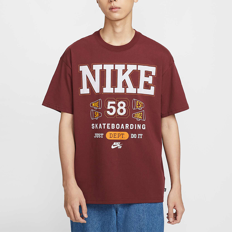Nike/耐克正品2025秋季款男士套头宽松休闲运动短袖HV1312-619