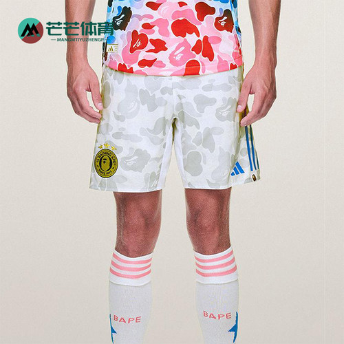 Adidas/阿迪达斯正品BAPE FB SHORTS男女耐穿松紧腰短裤KB2205