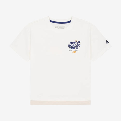 New Balance新百伦正品儿童印花短袖圆领修身型套头帽子7EF21043