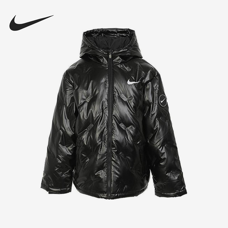 Nike/耐克正品冬季大童保暖亮面短款经典羽绒服NY2342004GS-001