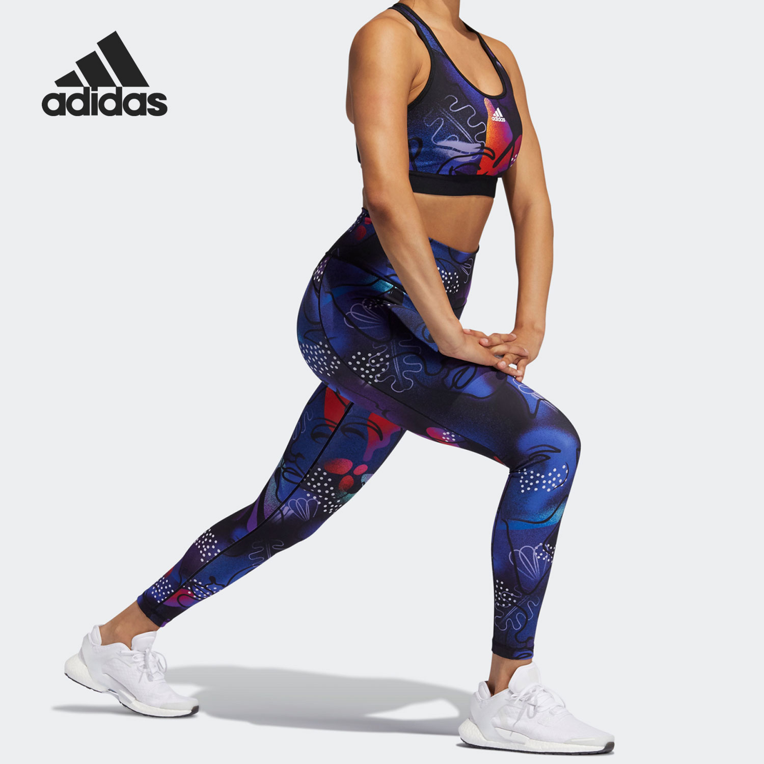 Adidas/阿迪达斯正品夏季新款经典印花潮流女子长裤 GL4366