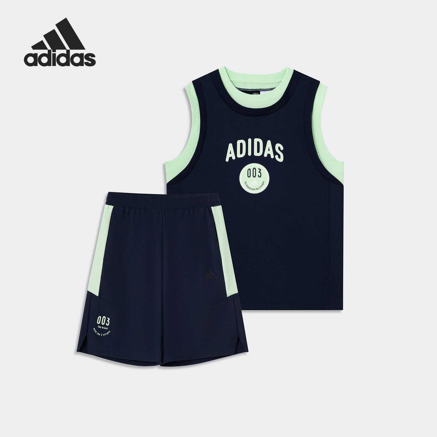 Adidas/阿迪达斯正品JK SPW BB SET 儿童训练透气套装JD5204
