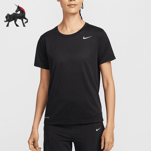 Nike/耐克正品2025新款女士针织运动圆领经典透气短袖IB8899-010