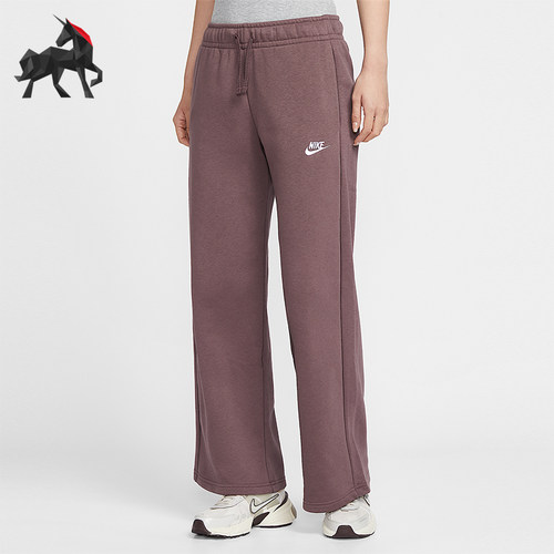 Nike/耐克正品2025冬季款女士日常针织刺绣直筒长裤FB2728-502