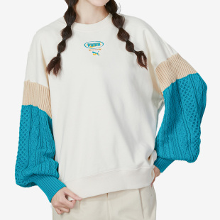 女子运动休闲针织套头卫衣537968 Puma 新款 彪马官方正品 当季