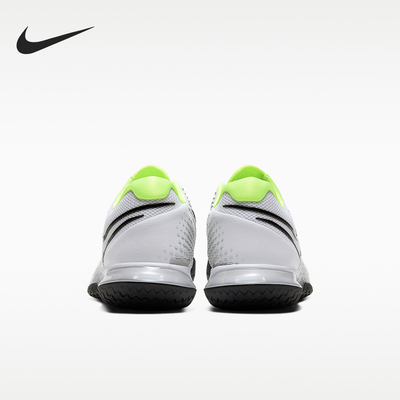 Nike/耐克官方正品NikeCourt新款男白绿色硬地网球鞋CD0424-100