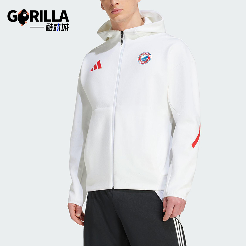 Adidas/阿迪达斯正品JACKET 男士连帽双面针织运动足球外套JM9439