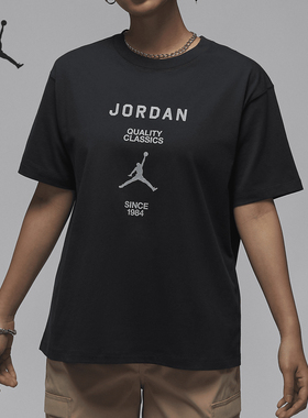 Nike/耐克正品JORDAN夏季新款女士宽松圆领短袖T恤FZ0618-045