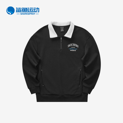 斯凯奇男女针织字母印花卫衣