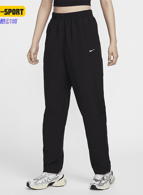 Nike/耐克正品新款女士透气高腰宽松运动休闲梭织长裤FV7639-010