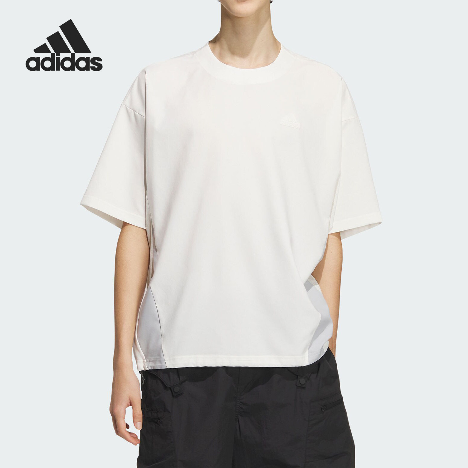 阿迪达斯男士简约透气短袖