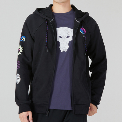UA/安德玛正品Elevated Terry FZ男士复古针织夹克1373839-001