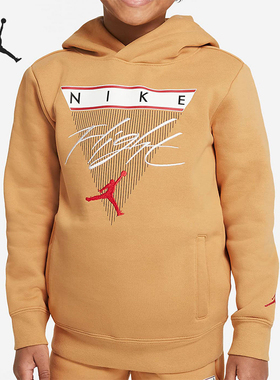 Nike/耐克正品JORDAN小童套头复古运动印花加绒卫衣DJ3273-203
