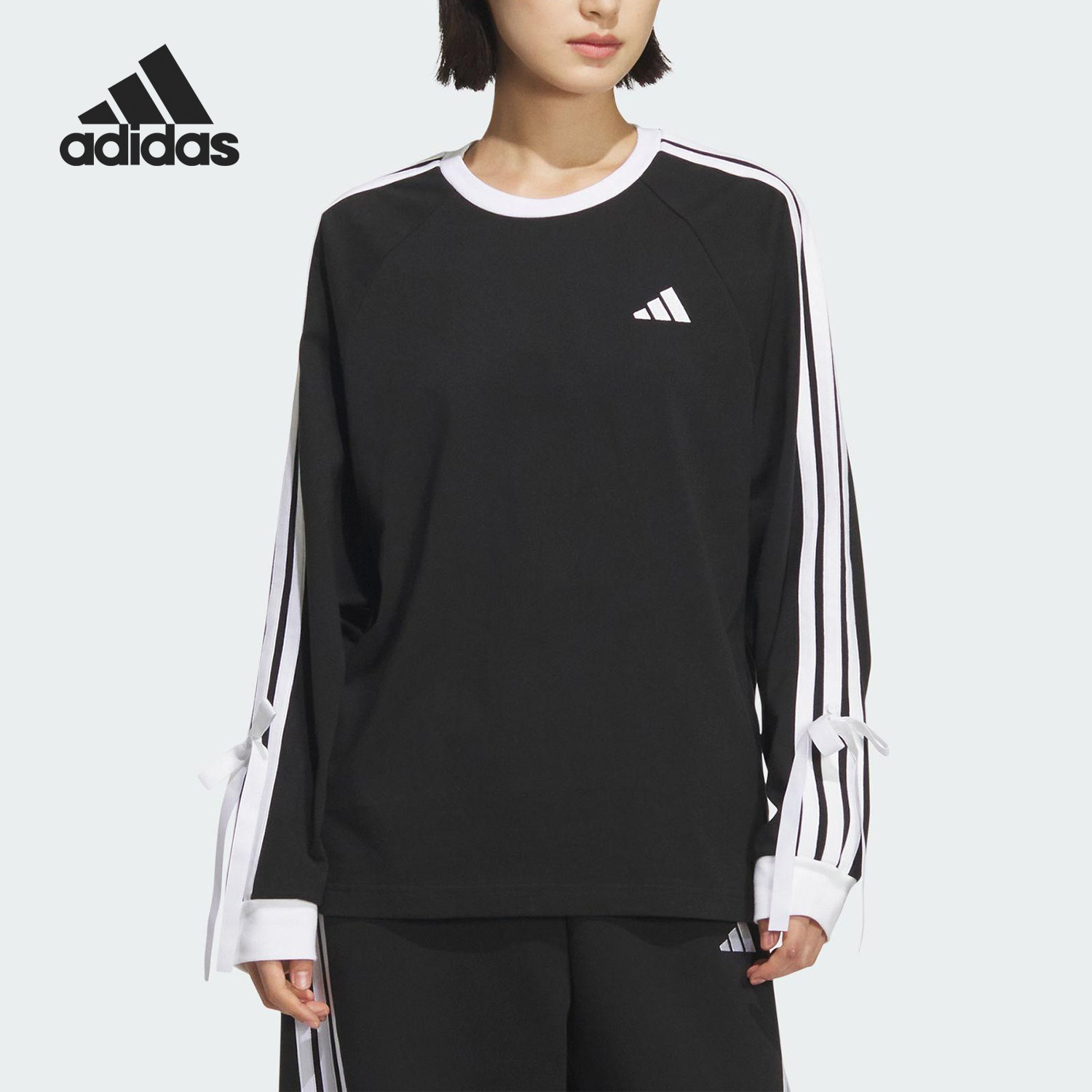 Adidas/阿迪达斯官方正品2025秋季款女士运动圆领长袖上衣KG3858,运动服/休闲服装,运动T恤,淘宝优惠券,粉丝福利购,淘宝优惠卷