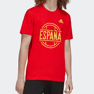 夏季 SPAIN 阿迪达斯正品 T恤FT6051 男装 足球运动短袖 新款 Adidas