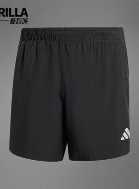 Adidas/阿迪达斯正品RunItSHORTS新款男黑色经典跑步短裤IL7232