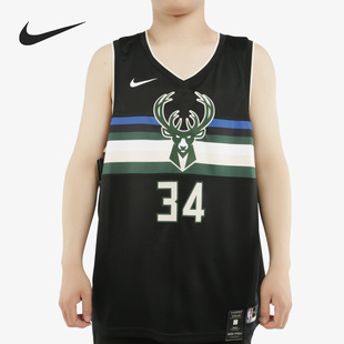 Nike/耐克正品新款密尔沃基雄鹿队男子V领运动无袖球衣AT9806