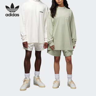 Adidas 三叶草男女时尚 圆领长袖 休闲T恤IA3424 阿迪达斯正品