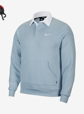 Nike/耐克正品秋冬新款男士休闲衬衣翻领加绒卫衣CN5675-440