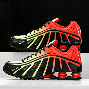 Nike SHOX R4内马尔联名炫彩气柱休闲运动跑步鞋 BV1387 耐克正品