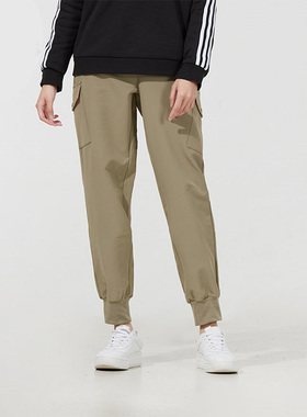 Adidas/阿迪达斯正品春季新款 女子运动工装休闲时尚长裤 H09756