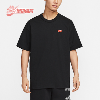 Nike/耐克正品夏季男士针织圆领透气刺绣休闲宽松短袖IH9271-010