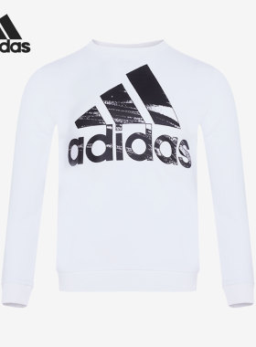 Adidas/阿迪达斯正品新款圆领套头针织大童运动卫衣HC1902