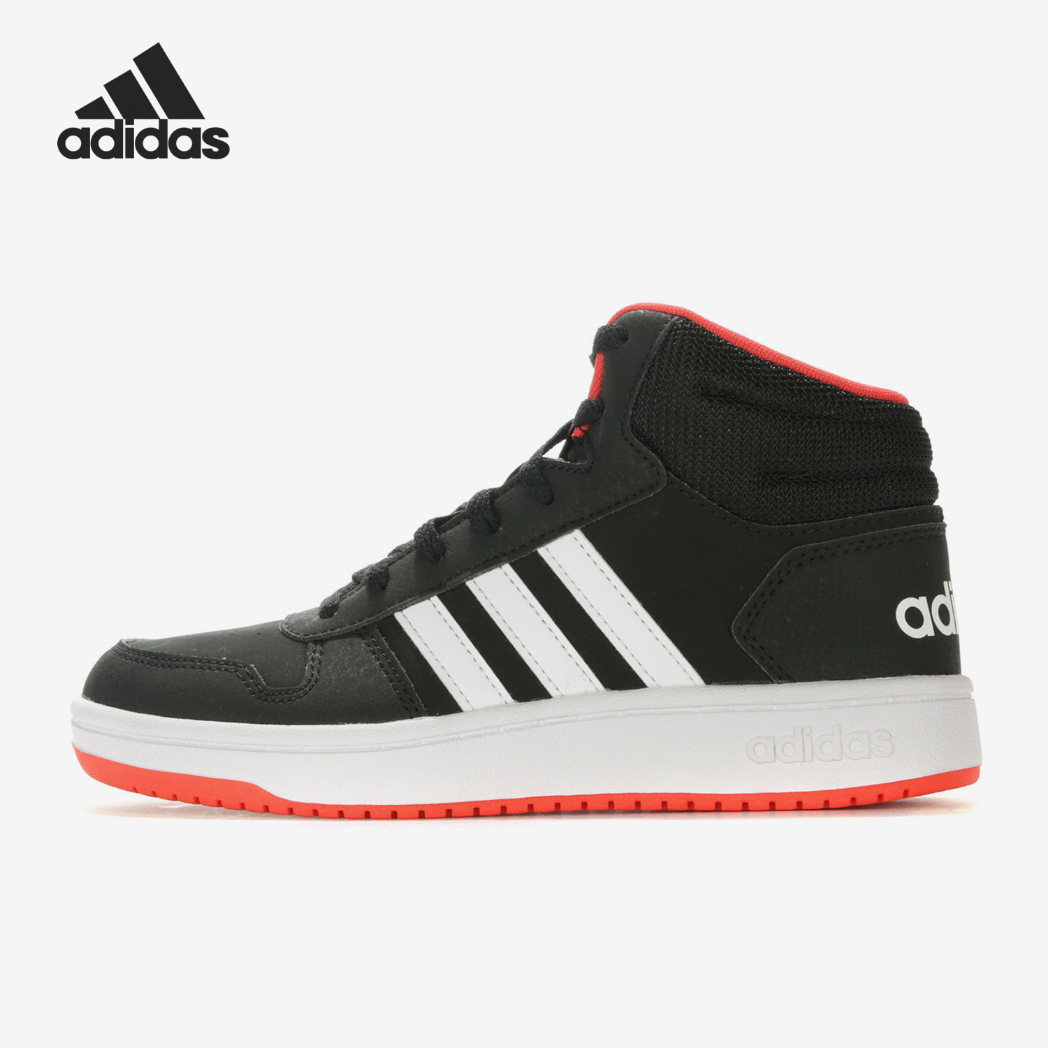 Adidas/阿迪达斯正品 HOOPS 2.0 K 大童三条纹中帮休闲板鞋B75743,运动鞋new,童鞋/青少年鞋,淘宝优惠券,粉丝福利购,淘宝优惠卷